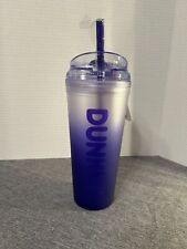 Dunkin Summer 2024 Ombre Plastic Tumbler 24oz Iced Coffee Purple NWT  picture