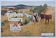 Marlboro Country Cowboy  Horses Vintage 1978 Centerfold Original Print Ad picture