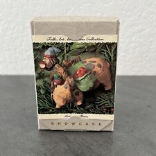 NEW Hallmark Ornament 1994 Going to Town On A Pig Folk Art Americana Collection picture