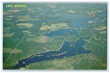 1972 Aerial View Lake NoKomis Tomahawk Wisconsin Posted Vintage Antique Postcard picture