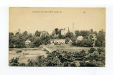 Wellfleet MA 1953 postcard, Uncle Tim's Bridge, homes, steeple picture