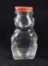Vintage Domino Sugar Mr. Bear Sugar & Cinnamon Glass Shaker Bottle Bank picture