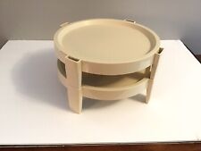 Tupperware Divide-A-Rack Stacker Trays Set of 2 ALMOND picture