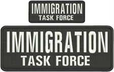Immigration Task Force embroidery patches 4x10 and 2x5 hook on back  picture