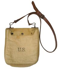 Original WWI 1918 US Army Padded Grenade Carrying Bag Pouch & Leather Strap picture