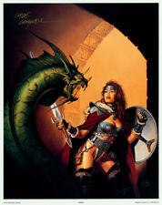 Clyde Caldwell SIGNED Fantasy Art Print / Kingdom of Knives II Portfolio Slither picture