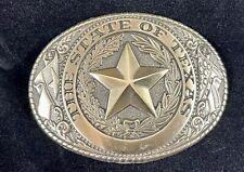 Vintage The State of Texas Belt Buckle Gold Tone USA Western Buckle Solid Brass picture