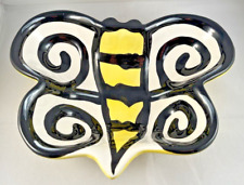 Bumble Bee Candy Dish Serving Bowl Mainstreet Collection MSC Hand Painted 10