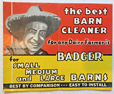 Vintage  c1950s Badger Barn Cleaner Fold Out Brochure Kaukauna Wisconsin picture