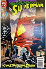 Superman #75 (4th print) Newsstand (signed Dan Jurgens & Brett Breeding) w/COA picture