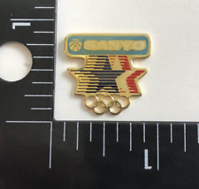 VTG 1984 SANYO Los Angeles Olympic Games Sponsor Promo Button Pin Pinback picture