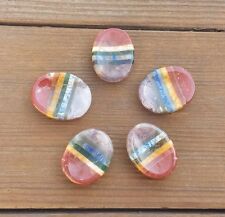 NATURAL 7 CHAKRA BONDED GEMSTONE WORRY STONE (ONE) picture