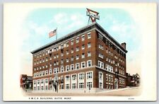 Butte Montana~Vignette: YMCA~Keefe Bros~Red Triangle on the Roof 1921 Postcard picture