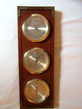 Vintage Swift Weather Station Wood/Brass Thermometer,Humidity, picture