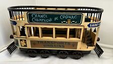 Handmade antique 1930’s Double decker New Orleans trolley car wood and Cast iron picture