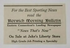 1918 Norwich Morning Bulletin Advertisement Eastern Connecticut's Leading Newspa picture