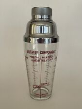 Mid Century Modern Vintage Glass & Chrome Mixed Drink Mixer/Shaker Compounder picture