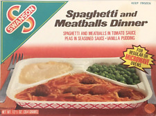 1985 SWANSON TV SPAGHETTI MEATBALLS FROZEN DINNER Metal Magnet 3x4 inches 8697 picture