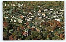 RIDGEWOOD, NJ New Jersey ~ BIRDSEYE VIEW of CITY c1960s Bergen County Postcard picture