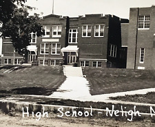 Vintage 1930-1950 RPPC Neligh High School NE Nebraska Real Photo Postcard EKC picture
