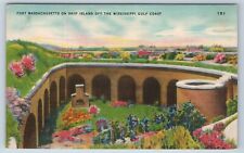 Postcard Fort Massachusetts on Ship Island Off the Mississippi Gulf Coast picture