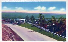 Park Avenue High Point Monument Distance Port Jervis NY Vintage Linen Post Card picture