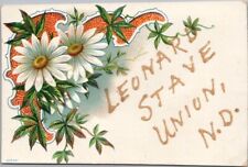 Vintage 1910s UNION, North Dakota Embossed Greetings Postcard 