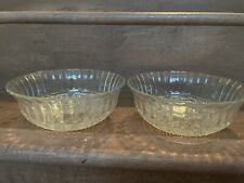 VTG '78 AVON FOSTORIA HERITAGE LEAD CRYSTAL CANDY DISHES(2) HEAVY RIBBED 1 3/4
