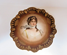 Austrian Imperial China German Porcelain Portrait Plate Mint 8 1/2