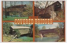 Virginia Covered Bridges Humpback Covington Meems Bottom Shenandoah Postcard picture
