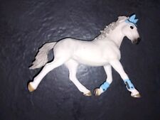 🙂 SCHLEICH HANOVERIAN MARE SILVER WHITE HORSE Tournament Rider Toy Horse 🙂 picture