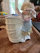 Antique Carl Schneider Bisque Figurine Girl At The Rain Barrel 7