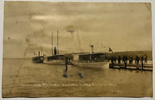1918 RPPC Pier and Private Yachts  Lake Geneva Wis picture