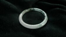 Beautifully Hand Carved Green/White Natural Jadeite Jade Bangle (B16) picture