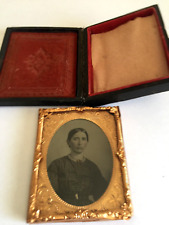 GENUINE UNION 1850's DAGUERREOTYPE PHOTO WOOD GLASS METAL 2x2.5 INCHES #4 picture