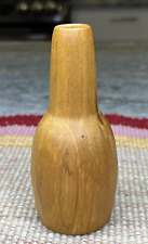 Hand Carved Turned Beech Wood Small Bud Vase Weedpot Montville Maine picture