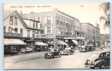 WOODSVILLE, NH New Hampshire ~Grafton County STREET SCENE c1940s  Cars Postcard picture
