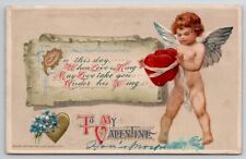 John Winsch Valentine Cupid With Hearts Postcard C42 picture