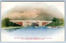 1910's MINNEAPOLIS MN PARK BRIDGE #1 OVER CANAL LAKE ISLES & CALHOUN VO HAMMON picture