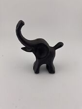 Cast Iron 3.5'' Elephant Statue Paper Weight Cute Animal Figurine Big Ears Desk picture