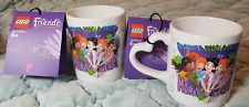 2 Qty NWT LEGO Friends BECAUSE THE WORLD NEEDS MORE HEART Mug Cup  picture