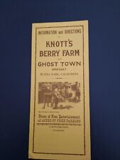 Knott’s Berry Farm and Ghost Town Vintage Brochure and Map - Early 1960’s picture