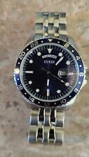 GUESS GW0220G1 Mens Blue Sport Dial Watch 42mm Silver Tone Day/Date   picture