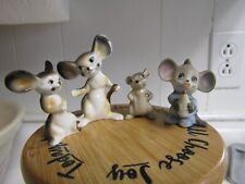 Miniature Mouse Mice unmarked Figurines  Lot of 4 picture