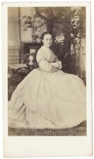 Early 1860s Pretty Young Woman Posed in Home Solarium CDV Photo picture