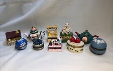 Vintage Porcelain Hinged Trinket Box Mixed Lot of 10 picture