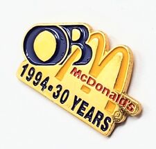 1994 Vintage McDonald’s OB O'Brien Budd 30 Year Anniv. Crew Tie Tack Lapel Pin picture