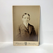 Vintage Cabinet Card Photo of A Boy In A Suit F. Gutekunst Philadelphia picture