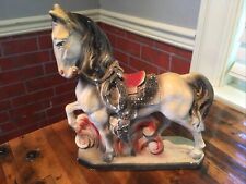 Chalkware Horse Vintage Farmhouse Decor Sparkly Figurine Western picture