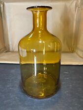 Vintage Handblown Amber Vase / Jar Approx 14